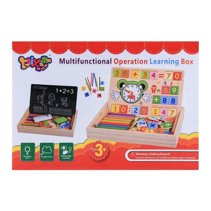 Kids 2-in-1 Math Learning Board with Chalkboard