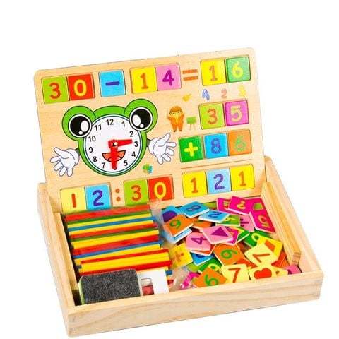 Kids 2-in-1 Math Learning Board with Chalkboard