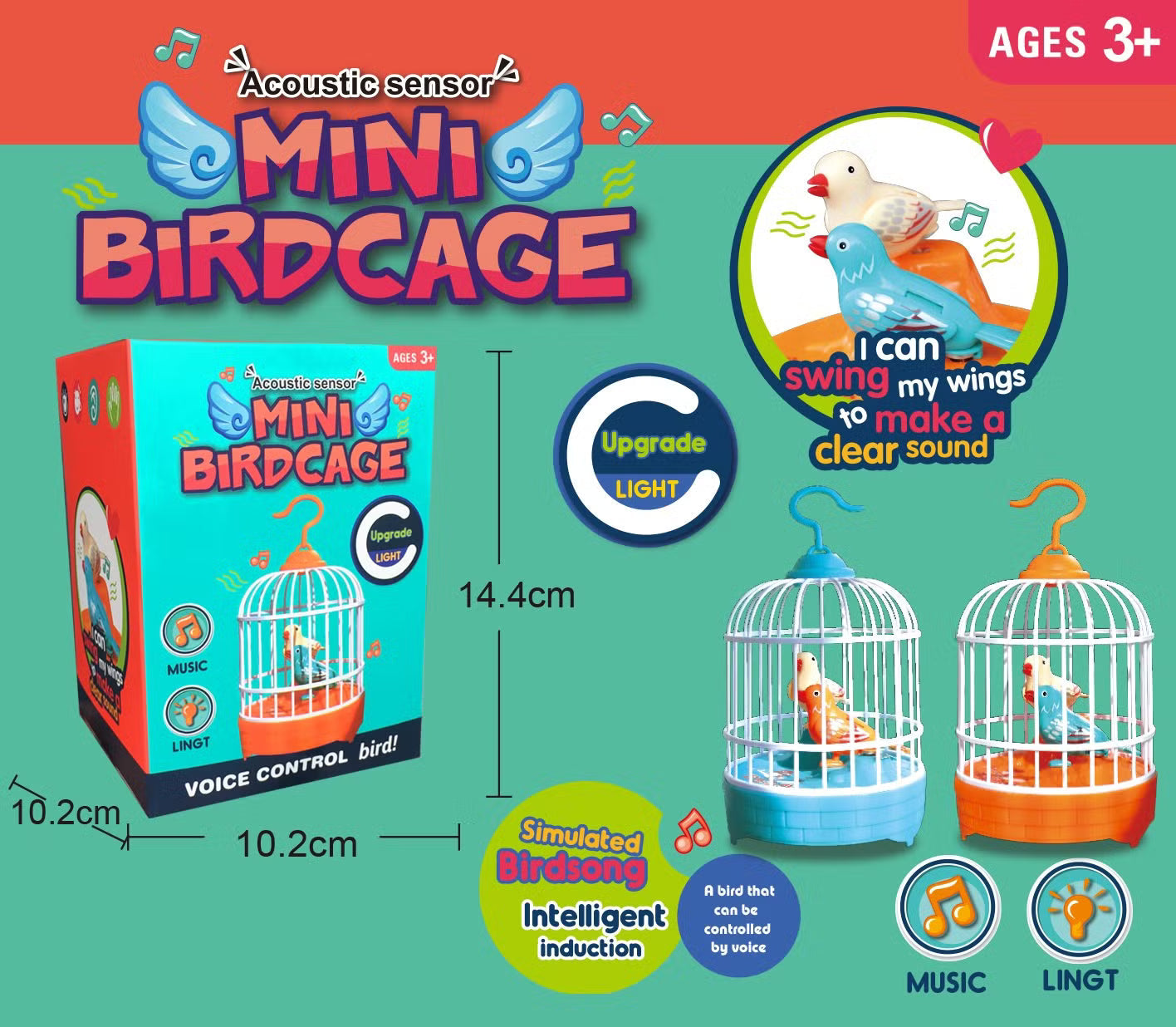Talking Parrot Cage Toy