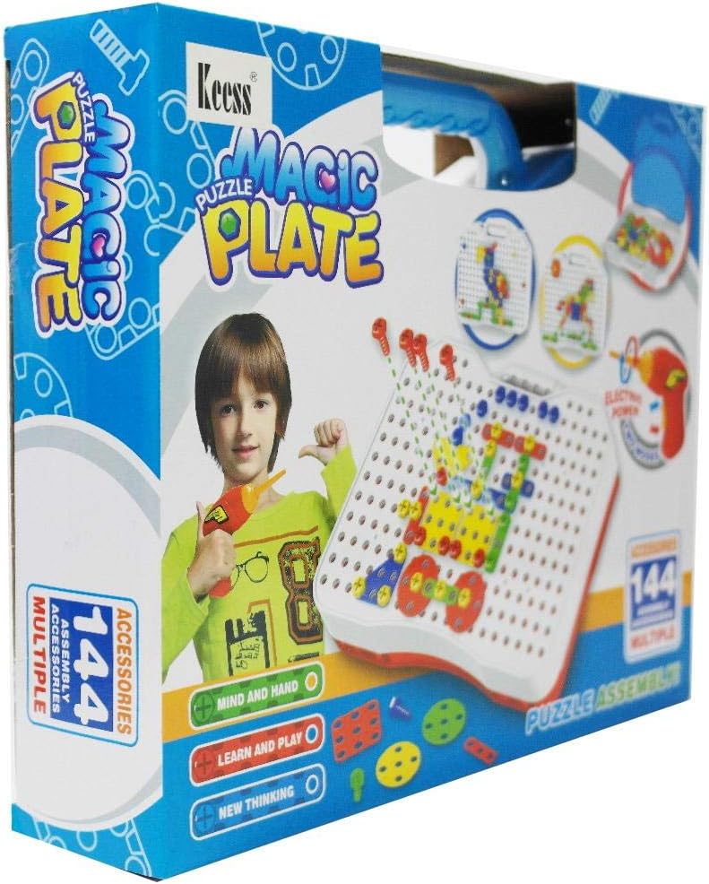 Magic Puzzle Plate with Electric Drill