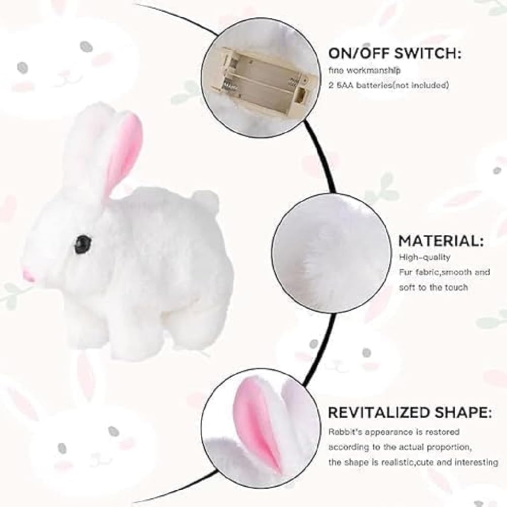 Cute Plush Walking Rabbit Toy