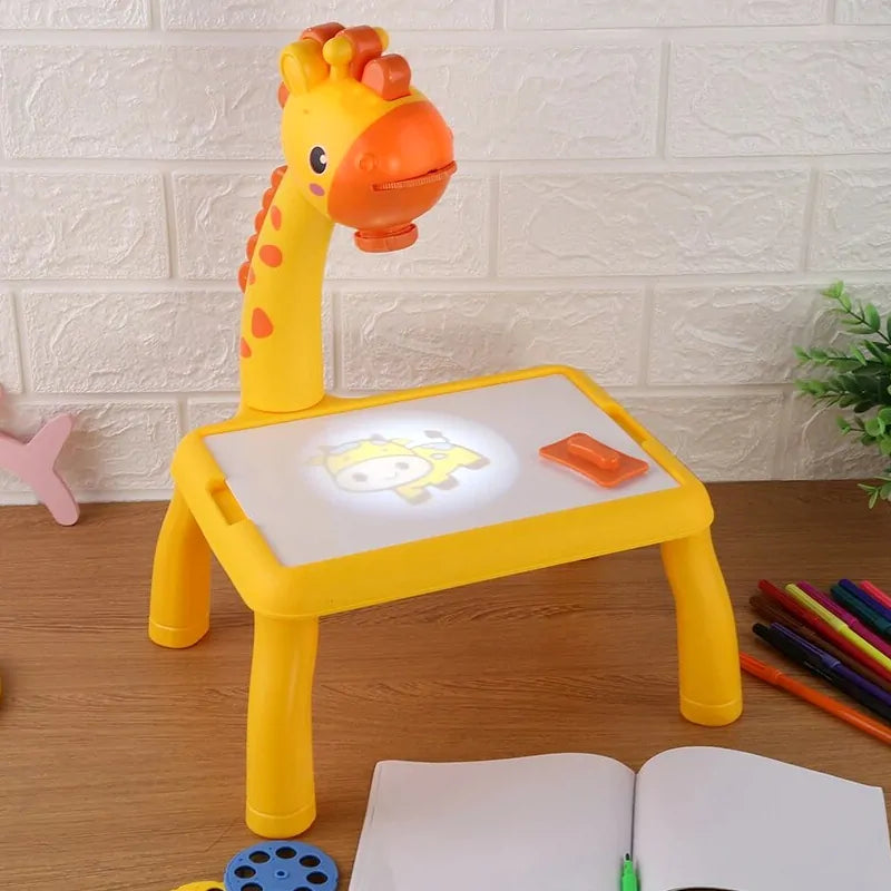 kids Projector Drawing & Coloring Table Set