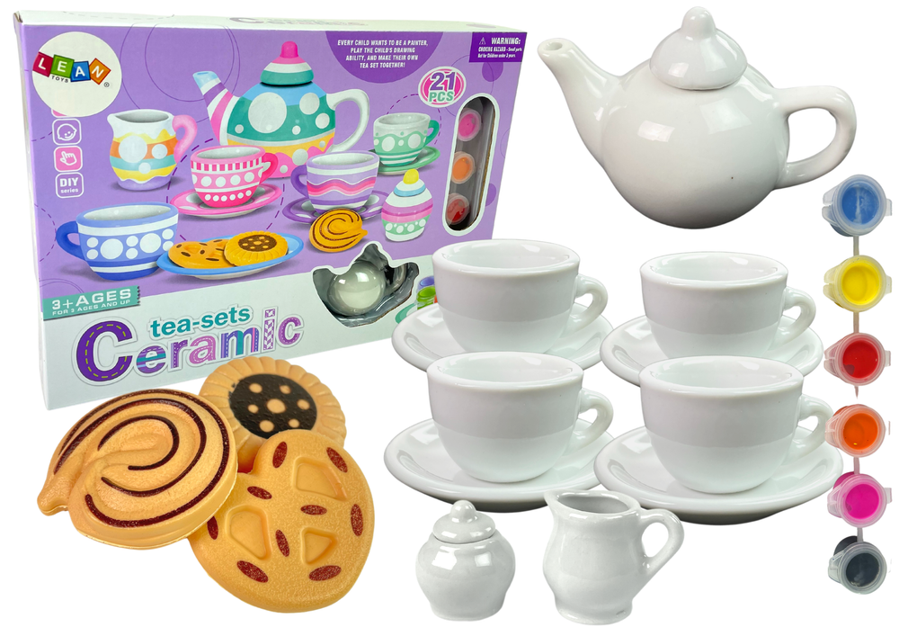Painted Tea Set Toy